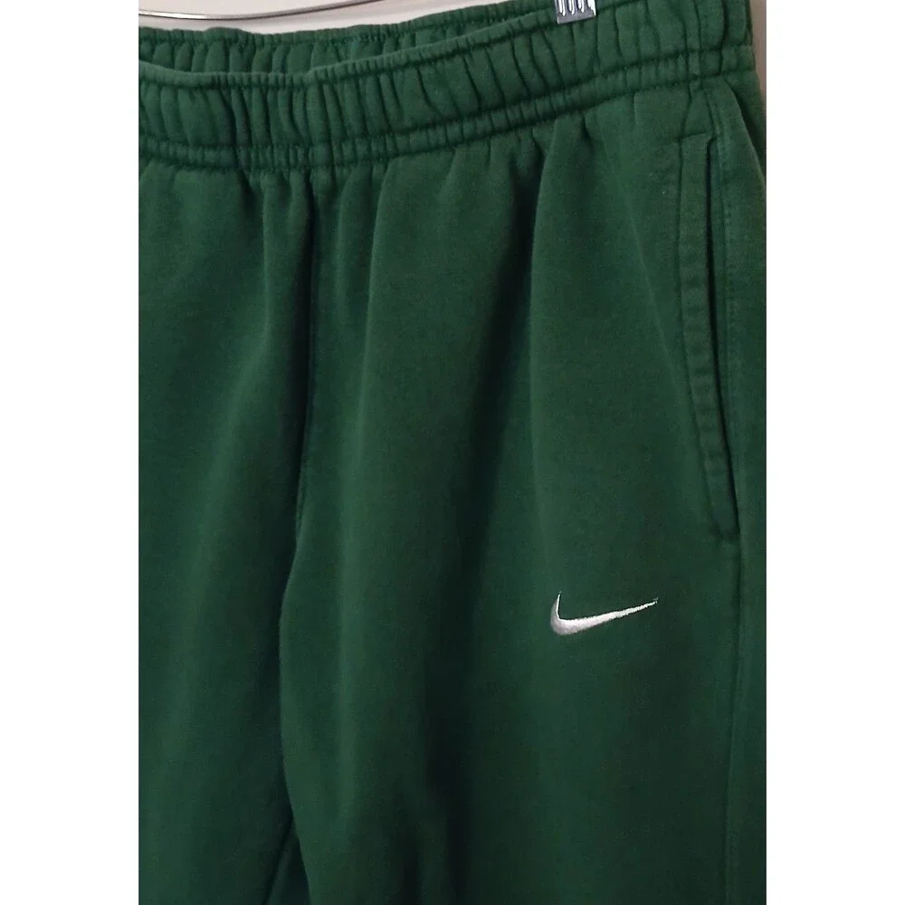 Nike Club Fleece Joggers Womens M Green Sportswear Swoosh Sweatpants